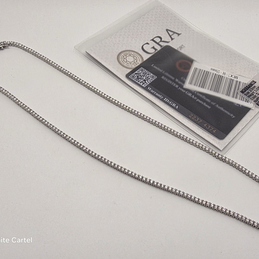 2.5mm 20 Inch Genuine Moissanite Tennis Chain